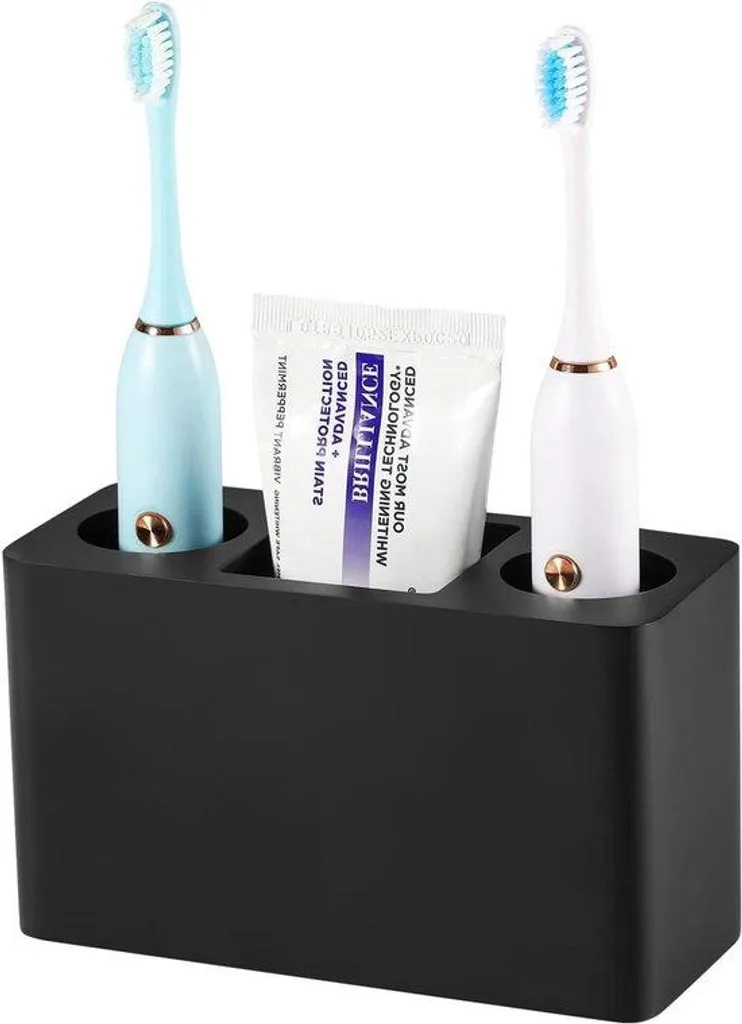 Support brosse à dents 3 places coloris noir mat style industriel moderne
