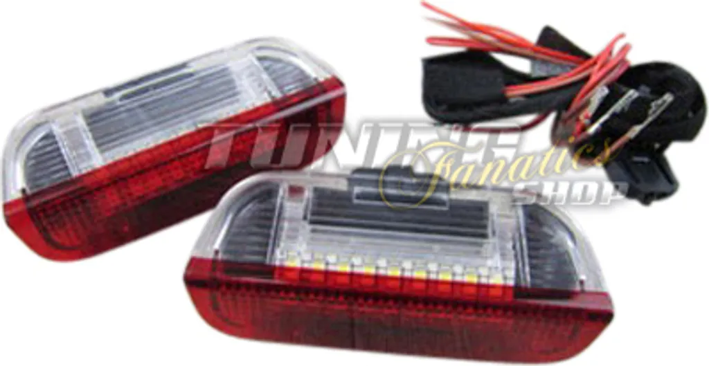 Luci Portiera LED VW Seat Skoda: Kit Rosso Bianco ad Alta Luminosità