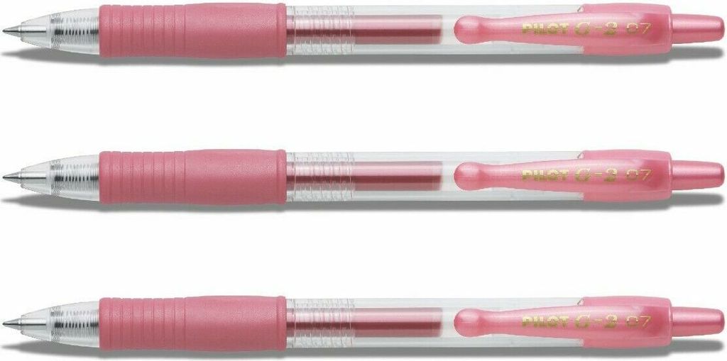 Pilot G2-07 Gelschreiber Metallicpink - 3er-Set Produktbild 
