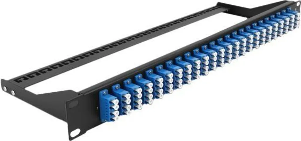 Panneau de Brassage Optique 24 Ports LC Quad Bleu pour Rack 19 Pouces