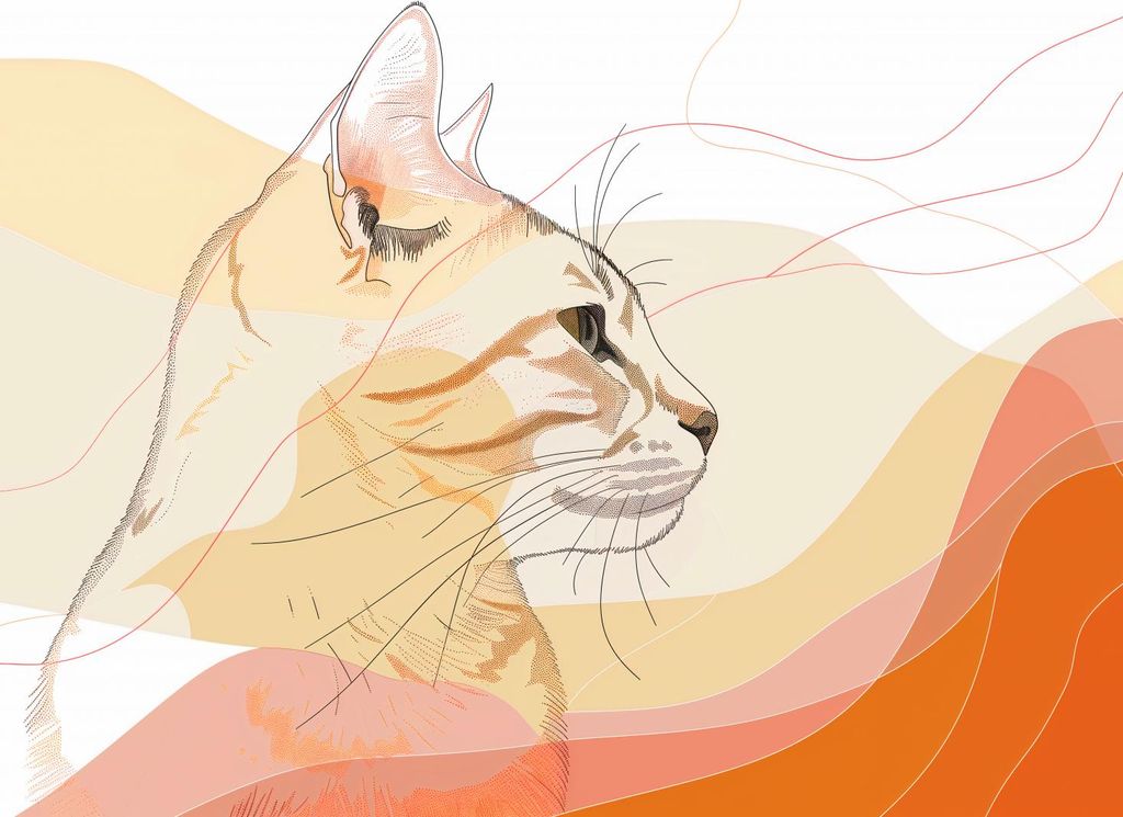 Poster 55x40cm Zartes Katzenprofil