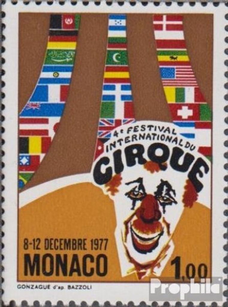 Briefmarken Monaco 1977 Mi 1293 (kompl.Ausg.) postfrisch Zirkus-Festival
