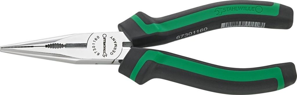 STAHLWILLE Telefonzange L.160mm Kopf verchromt Griffe 2-Komponenten-Griffe