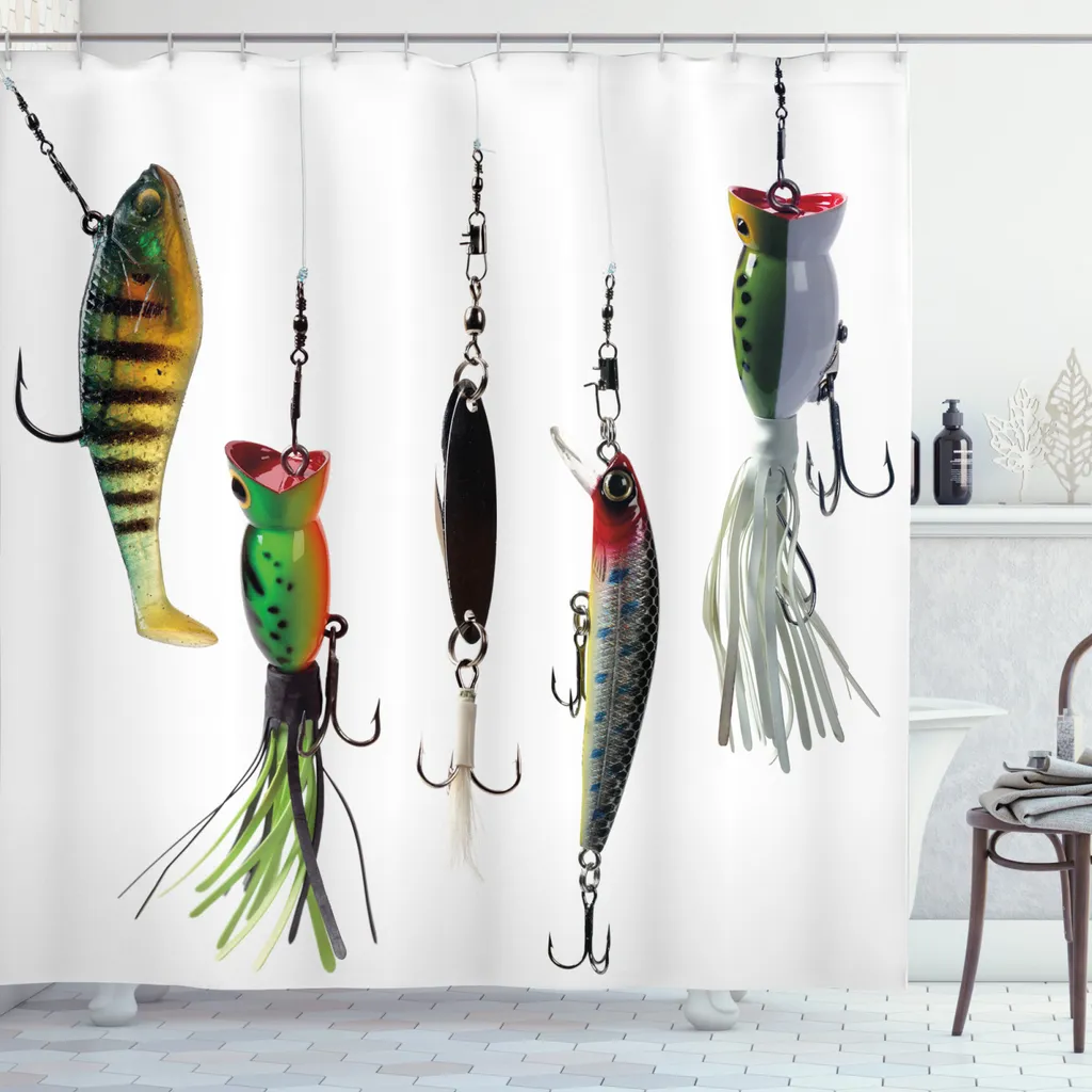 Tenda Doccia Antimuffa ABAKUHAUS 175x180 | Multicolore Pesca Caccia
