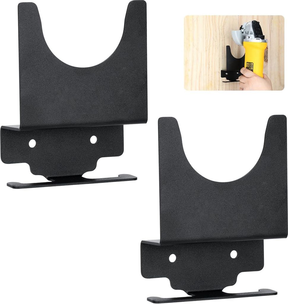 Winkelhalter für Winkelschleifer - Wandhalterung für Schleif- & Poliermaschinen - Garage Werkstatt Organizer