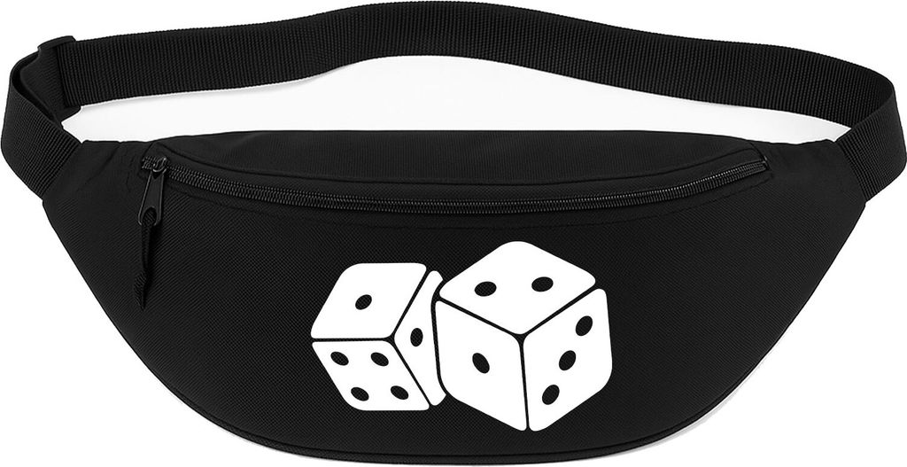 Huuraa Bauchtasche Würfel Dice 2,5 Liter Black Polyester Crossbody Bag Geschenkidee