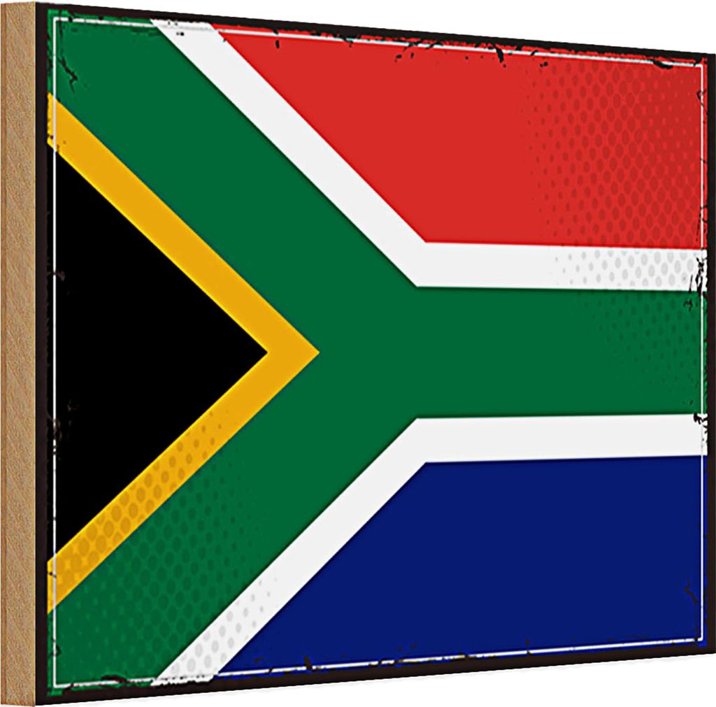 Holzschild Flagge Südafrika 30x20cm Retro South Africa