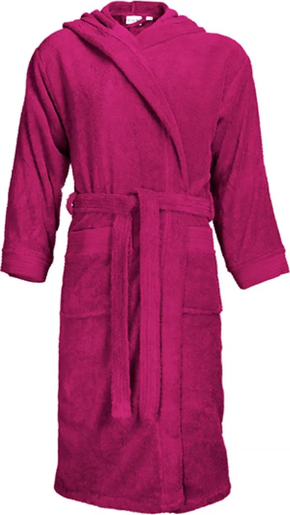 The One Towelling® T1-BH | Accappatoio con cappuccio - Accappatoio - Colore: Magenta - Taglia: XXL/3XL