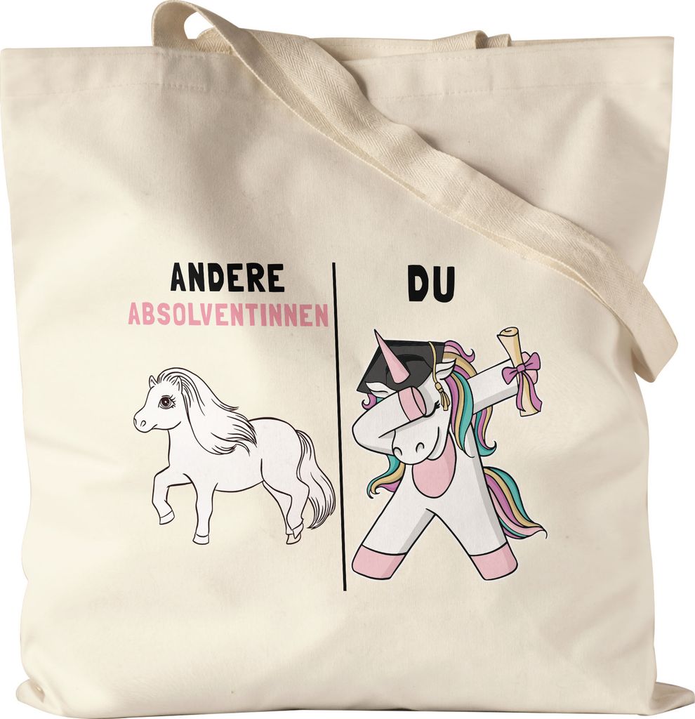 Andere Absolventinnen Du Jutebeutel Stoffbeutel Canvas Pferd Einhorn Geschenkidee Lustig Studium Ausbildung Schule