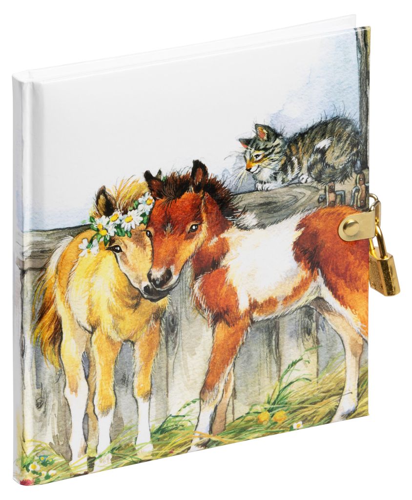 Tagebuch Little Friends 128S mit Schloß blanko