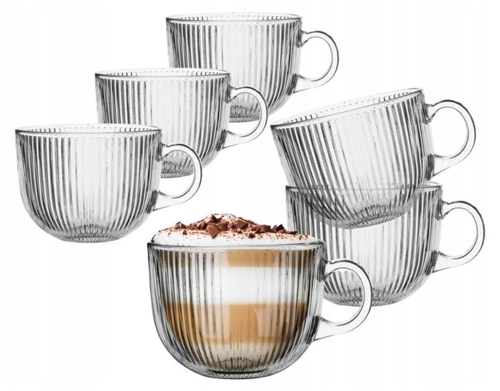 Gläserset für Kaffee, Tee, Desserts LUXITO Strips 510ml Produktbild 