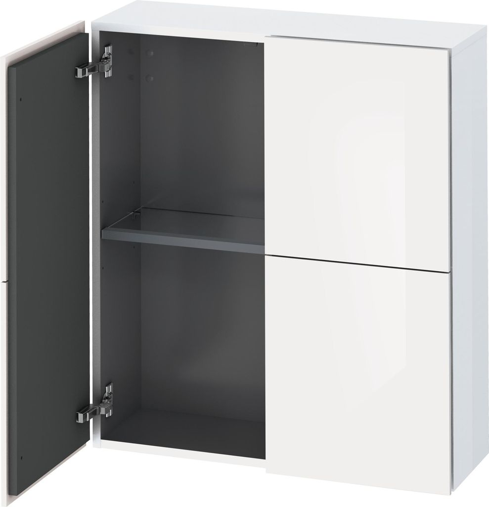 Duravit Halbhochschrank L-CUBE 700 x 243 x 800 mm flannel grey hochglanz
