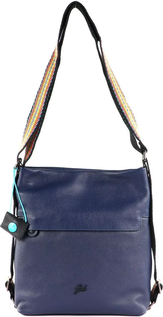 Sac Cabas Bandoulière Clarissa TG en Cuir Bleu Marine par Gabs Italy