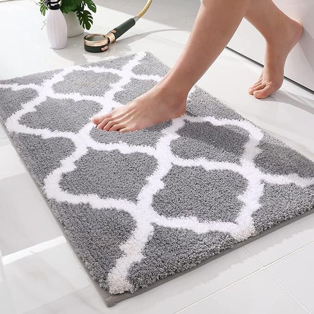 Rutschfeste Badematte, Badezimmerteppich, Hochflor Produktbild 1