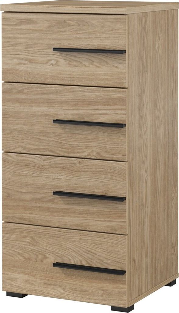 Kommode Violla - 27 Mit 4 Schubladen 45X94X40 Cm (Geöltes Eichenholz)