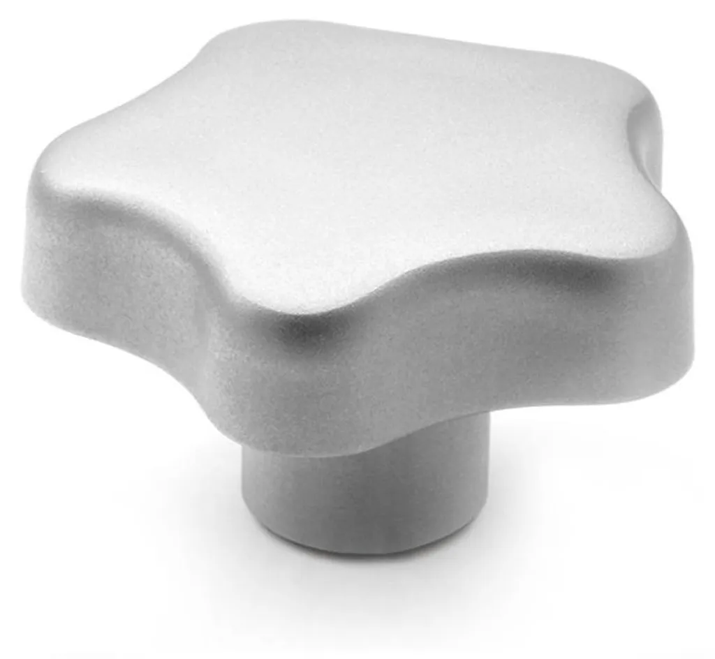 Bouton étoile inox M8 anti-corrosion GN 5334-40 pour serrage durable
