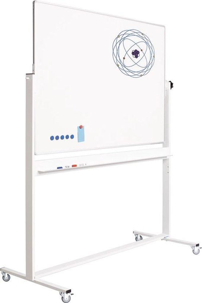 Smit Visual Drehtafel RC alu 10mm, emailstahl weiss/weiss, 100x150cm