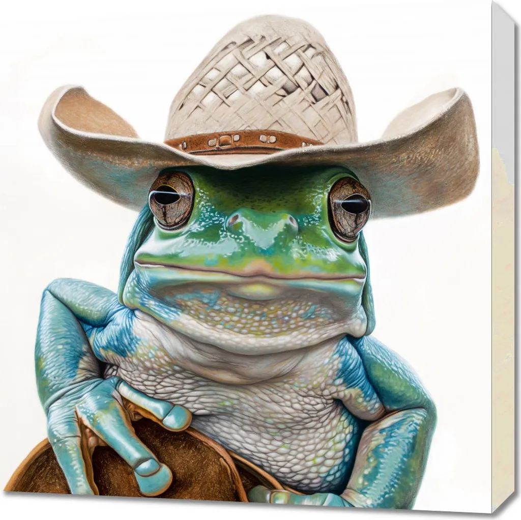 Quadro 60x60 Cowboy delle Paludi - Arte Rustica per Arredo Western