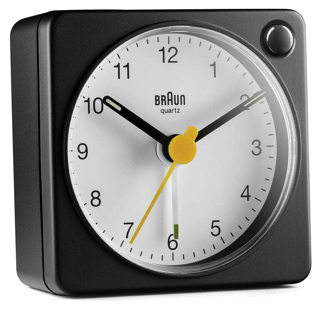 Réveil Braun BC 02 XBW sans tic-tac pour un sommeil profond et calme