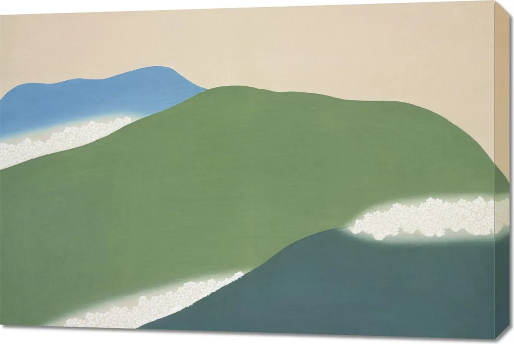Green Mountains di Kamisaka Sekka - Quadro Vintage Giapponese 90x60