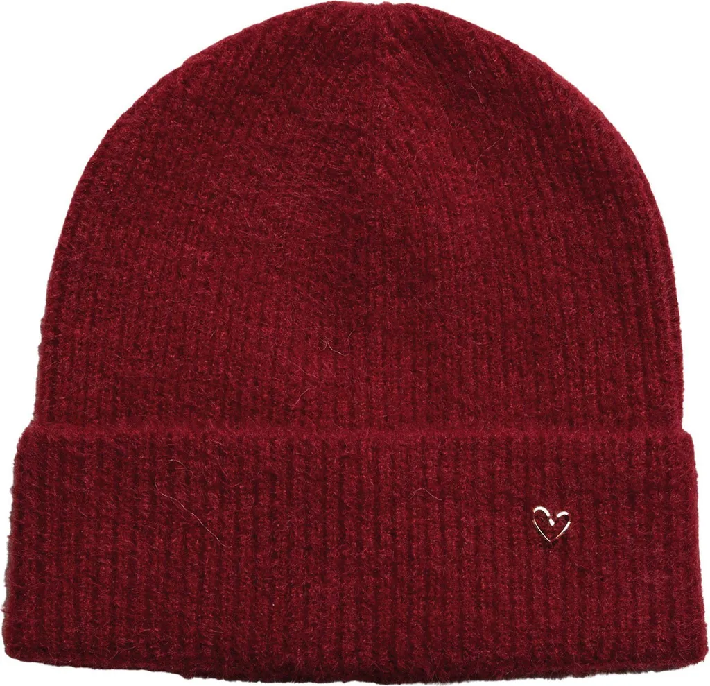 Bonnet en maille côtelée Pieces Jucca - Bonnet femme chaud et confortable