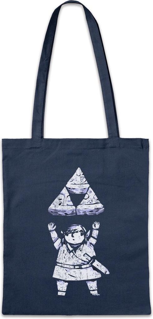 Urban Backwoods Triforce Pizza, Stofftasche, Farbe: Navy