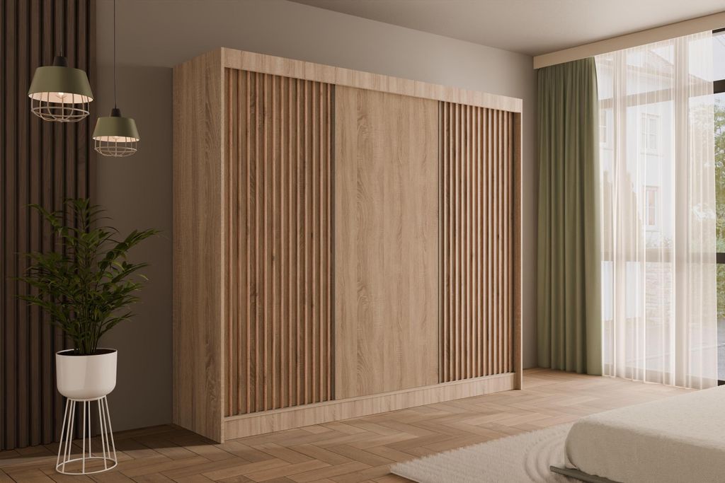 ALTDECOR Kleiderschrank mit Lamel-Schiebetüren, Produktbild 