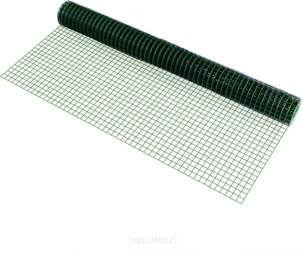 Grillage 4 angles galvanisé 1m x 5m vert pour protection extérieure