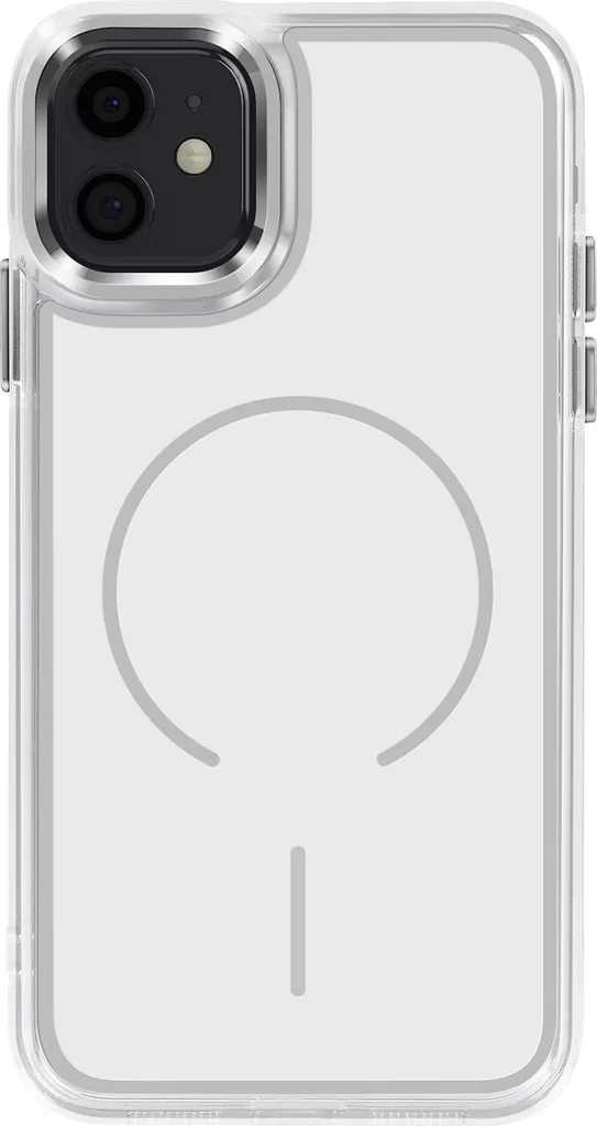 Cover MagSafe iPhone 11 Bianca Avizar: Protezione Angoli Rinforzati
