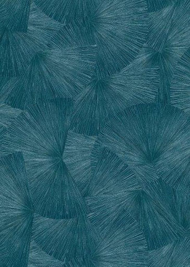 Erismann Tapete 3D-Muster Petrolblau - 661301 - 53 cm x 10.05 m