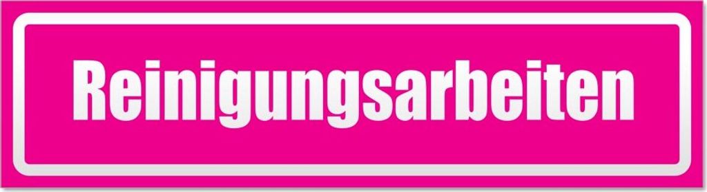 Reinigungsarbeiten invertiert Magnetschild Schild magnetisch