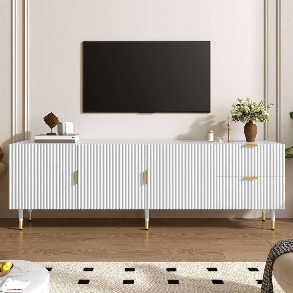 Merax TV skrinka 170 × 36 × 55 cm, TV nábytok s 3 dvierkami Obrázok produktu 
