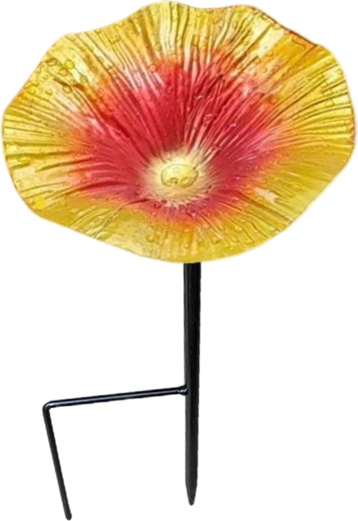Vogelhäuschen für den Außenbereich, Blumenstab, strapazierfähig, für den Außenbereich, Garten, Terrasse, Hof, Rasen, Metall, Vogelbad, Schüs...