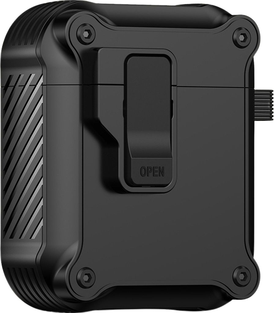 Mobigear Armor Clip Apple AirPods 1 Hardcase Hülle - Schwarz