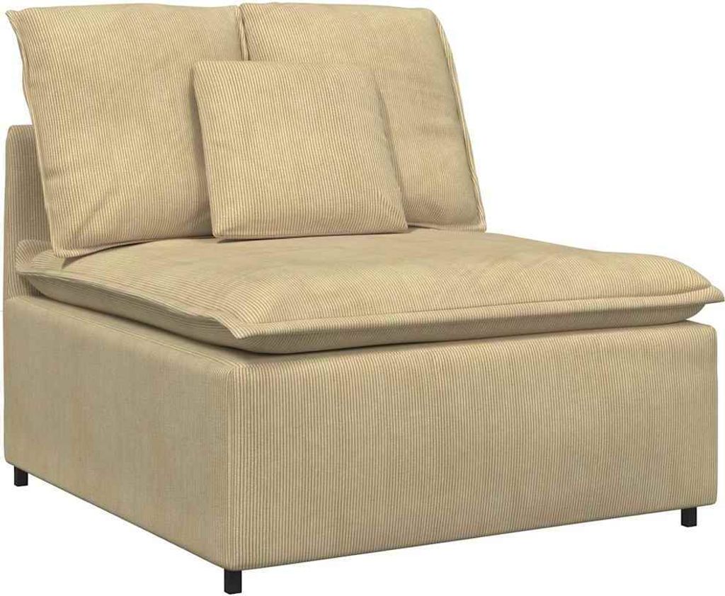 Modulares Sofa Mittelmodul mit Kissen Graugrün 100 cm