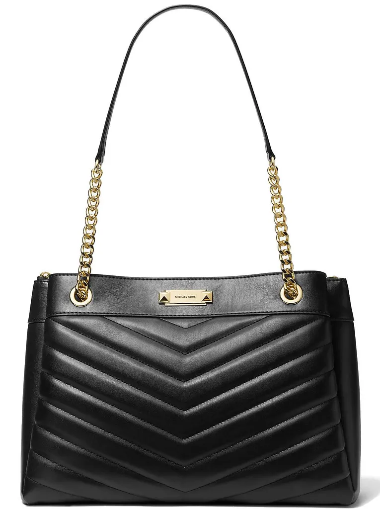 Sac à main en cuir noir structuré Michael Kors Whitney pour femme