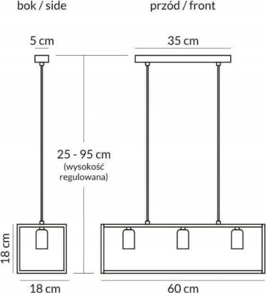 Lampada Sospensione Horus 2862/Z-B-3 Nera E27 Regolabile 3 Luci - 2