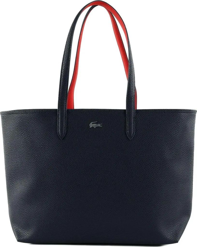 Lacoste Anna Zipped Shopping Bag Marine Rouge - Shopper Donna Elegante