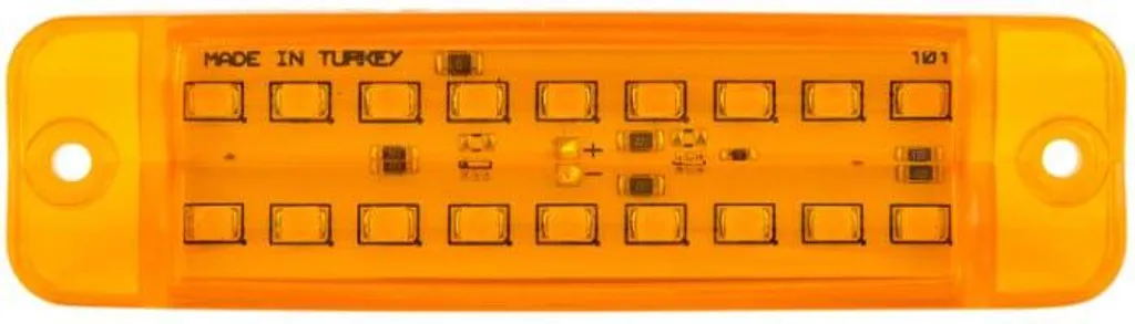 Luce di posizione laterale a LED 18 LED 12-24 V 100 mm gialla