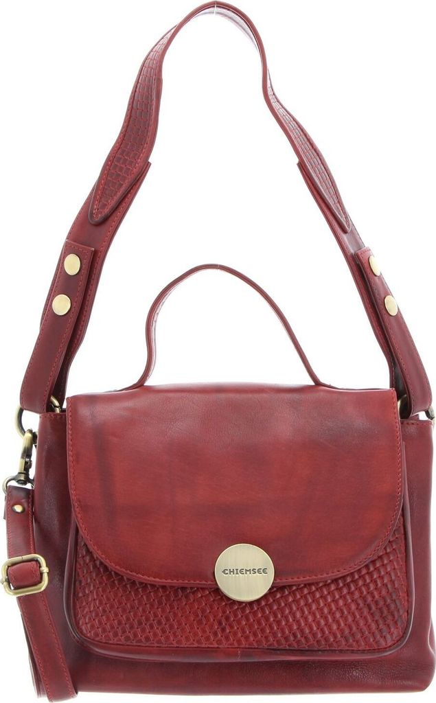 CHIEMSEE Leder Schultertasche Umhängetasche Brisbane Shoulderbag Red braun