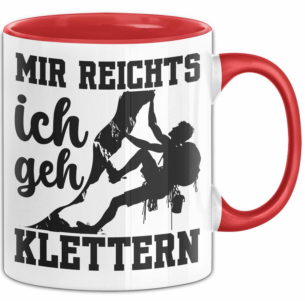 Mir Reichts Ich Geh Klettern Tasse Geschenk Für Kletterer Kaffee-Becher (Rot)