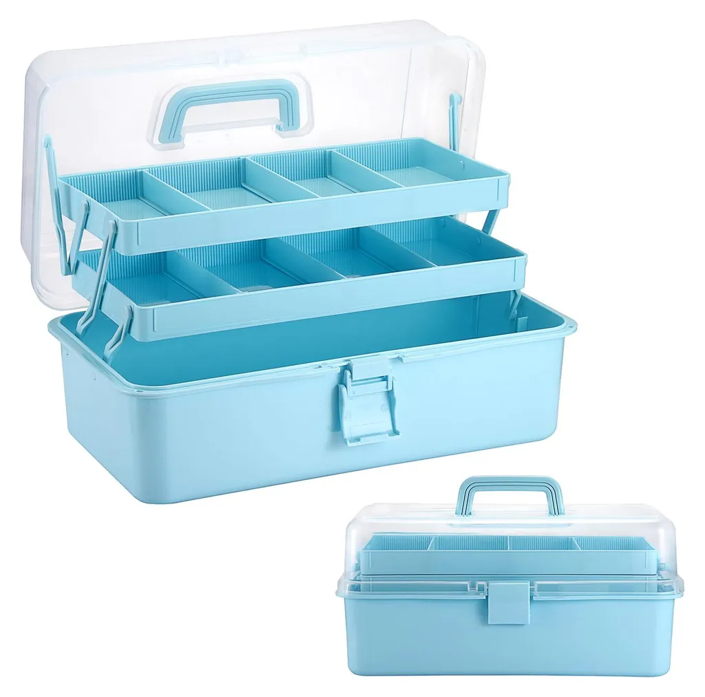 Organiseur portable avec couvercle pour loisirs créatifs et couture