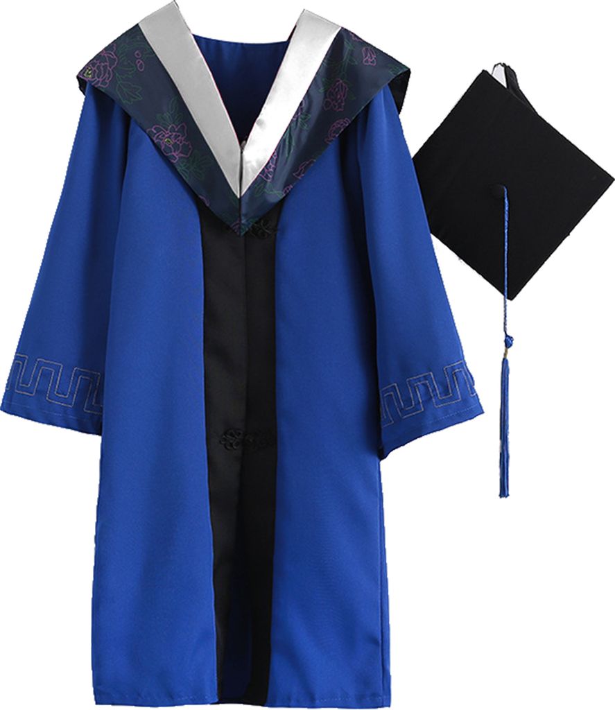 1 Set Abschluss Uniform Super Soft Weft Weast Resistant Polyester Junggesellenhut Abschluss Absolventen Cloak Photography Requisiten für das Colle...