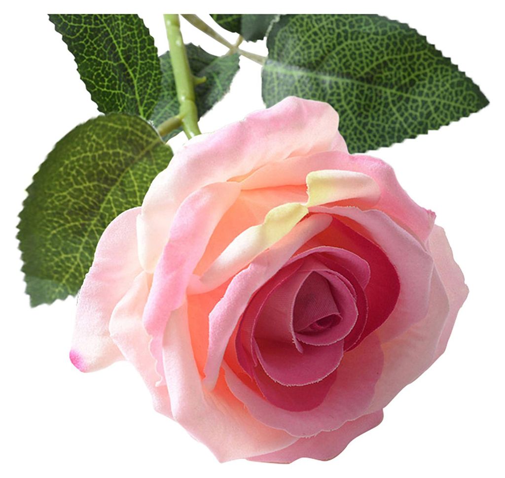 Künstlicher Rosenstrauß mit realistischem, langstieligem Seidenrosen-Strauß für Partys, Zuhause, Hochzeiten, Tischdekoration im Büro
