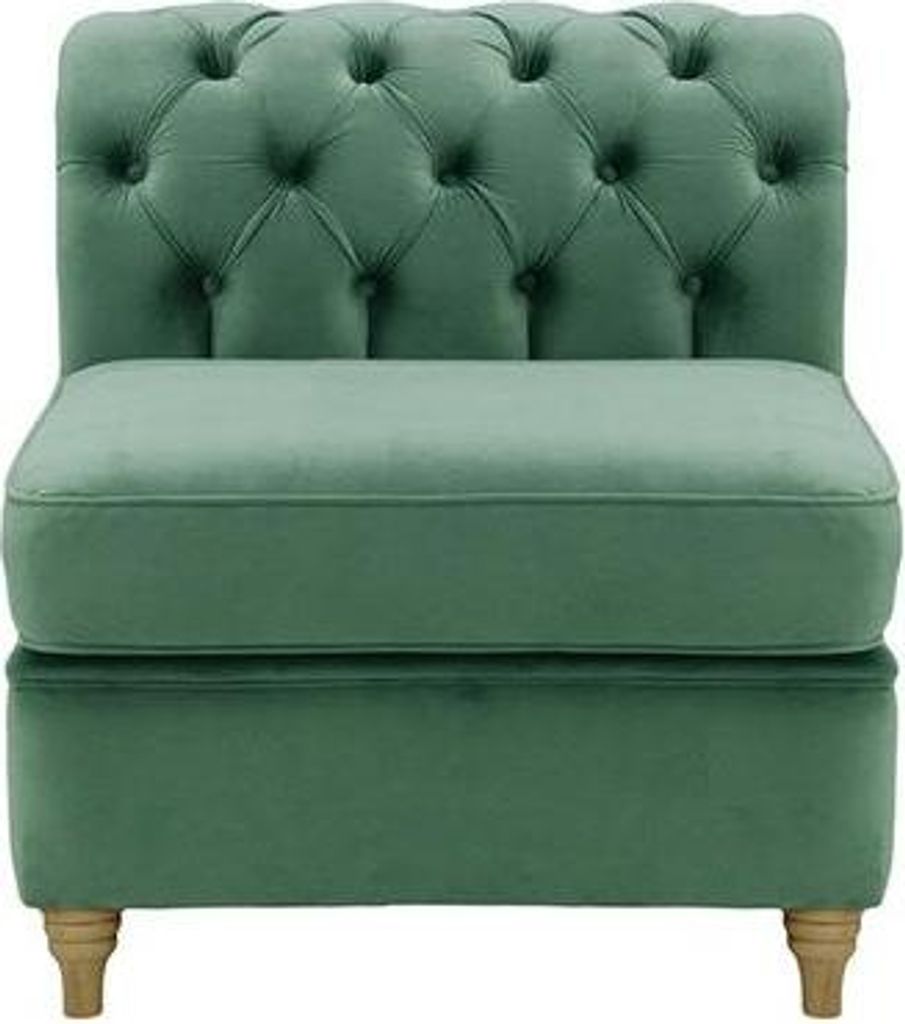 Chesterfield Modul - Innenelement, einsitzig (1CP)-Velluto 12-wax black