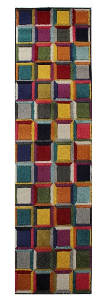 Tapis de passage pour couloir Spectrum Waltz Multi 66x230 cm - Sol protégé