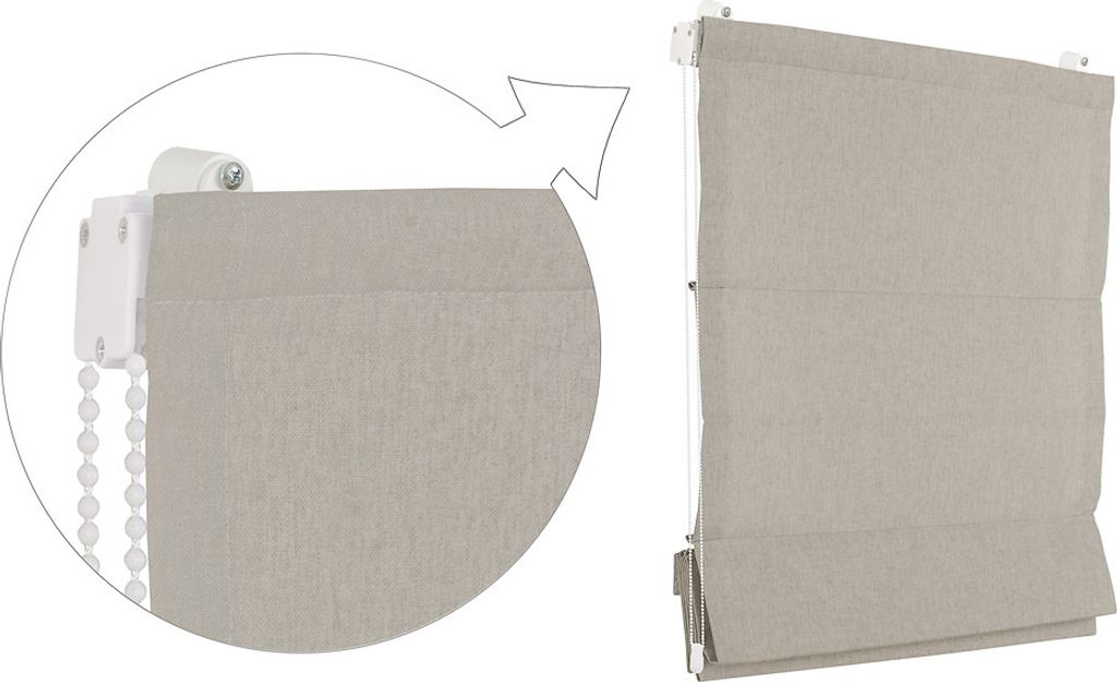 Raffrollo Faltrollo 100x175 cm Sand Jalousie Premium