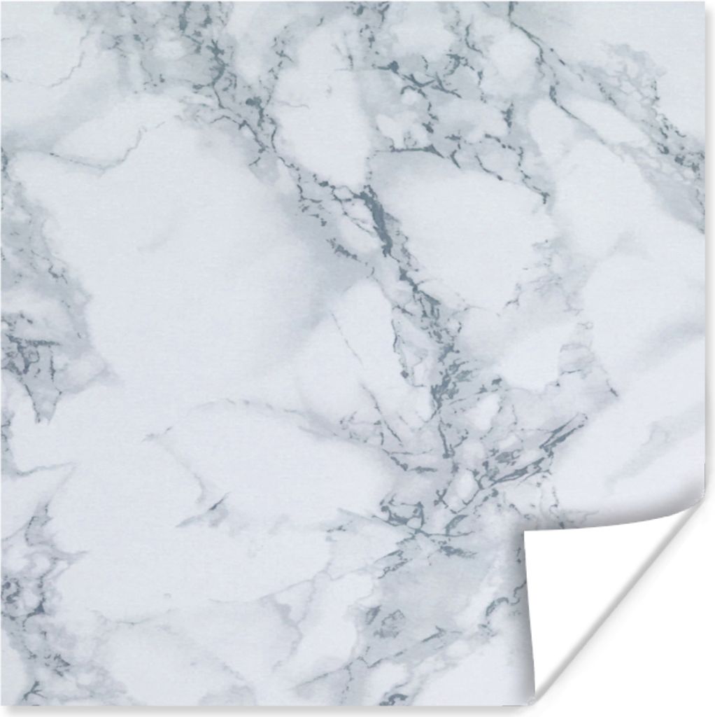 MuchoWow Poster Marmor - Muster - Gus - Weiß - Marmoroptik - Luxus 100x100 cm - Babyzimmer