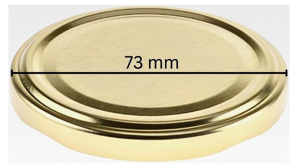 30 goldene Schraubdeckel für Marmeladengläser und Einmachgläser TO 70