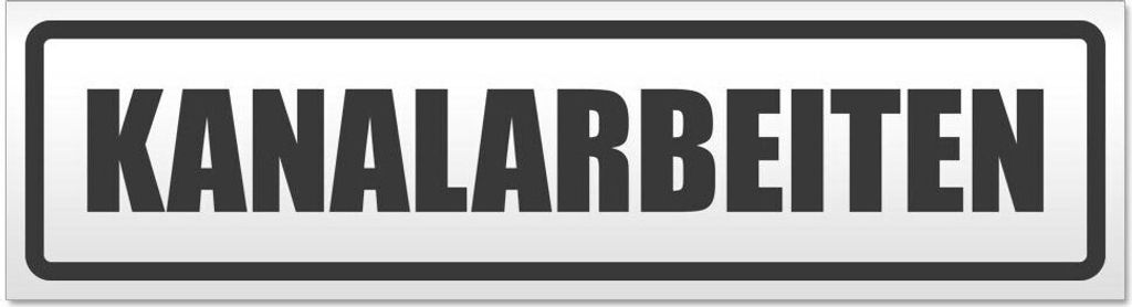 Kiwistar - Autoaufkleber - Dunkelgrau - 20 x 5,3 cm - Kanalarbeiten - Hinweis Aufkleber Sticker für Auto, Kfz, Fahrrad, PKW, LKW
